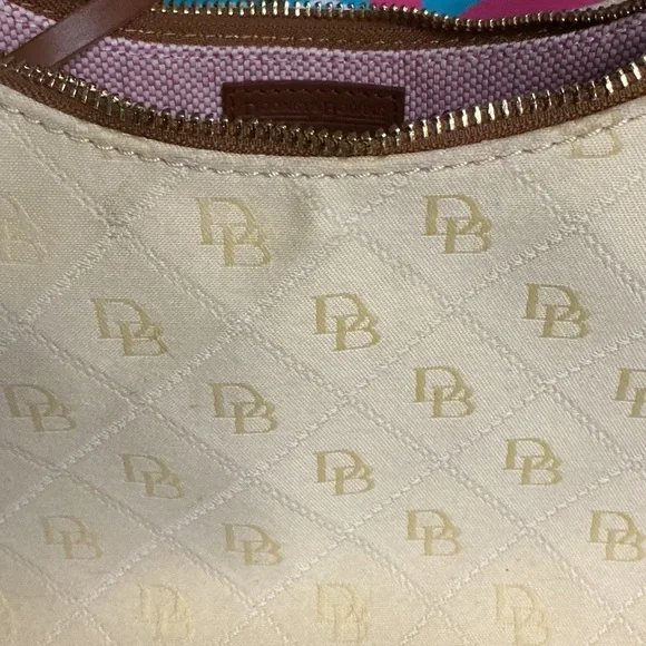 Dooney & Bourke Tan and Brown Hobo Bag NWT - Picture 2 of 4